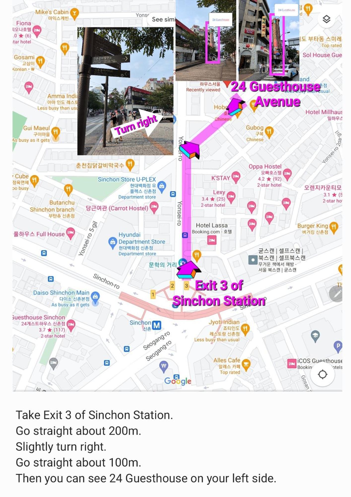 24 Guesthouse Sinchon Avenue Seoul Eksteriør bilde